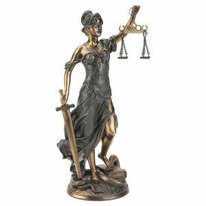正義の女神 テミス像 ブロンズ像置物彫刻インテリア女神像西洋彫刻洋風オブジェ雑貨飾りアクセント装飾品小物法律法曹テーミスギリシャ