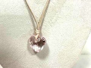 【中古】SWAROVSKI スワロフスキー　 アクセサリー ネックレス ペンダント ハート クリスタル ピンク