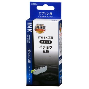 エプソン互換インク イチョウ ITH-BK ブラック_INK-EITHB-BK 01-4301 オーム電機