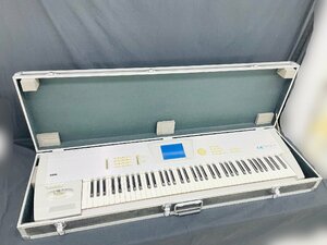 Y493 希少 KORG コルグ シンセサイザー Trinty Pro トリニティ 76鍵 シルバー デジタルキーボード ハードケース付き AC100V 正常作動品