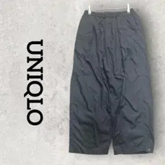 UNIQLO パラシュート クロップドパンツ ナイロン イージー(М)ブラック