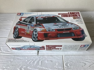 タミヤ　1/24　スポーツカーシリーズ203　三菱ランサーエボリューションⅤ　WRC　未組み立て・袋開封なし・デカール難あり