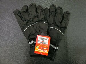 訳アリ 未使用 紳士用 Warm glove シンサレートポリエステルグローブ 黒 すべり止め 反射材 Thinsulate 管理No.39939