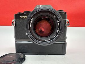 ▽ minolta XD 一眼レフフィルムカメラ ボディ MD 50mm F1.4 レンズ AUTO WINDER D ジャンク ミノルタ