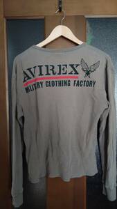 AVIREX MILITARY CLOTHING FACTORY ロングスリーブTシャツ ワッフル Mサイズ