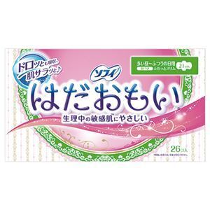 【新品】(まとめ) ユニ・チャーム ソフィ はだおもい ふつうの日用 羽つき 1パック(26個) 〔×10セット〕