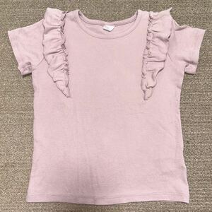 フリルデザインTシャツ110＊ピンク
