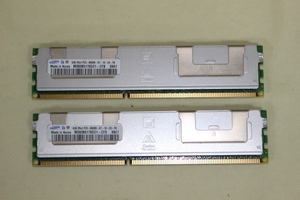 SAMSUNG 4GBメモリ 2Rx4 PC3-8500R-07-10-E0-P0 2枚セット 代引き可