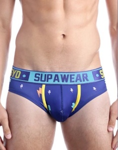 即決正規品新品 スパウエア SUPAWEAR BLUE LIGHTNING BRIEF -SPRINT -M-ブルーライトニング ビキニブリーフ 現品表記サイズ M