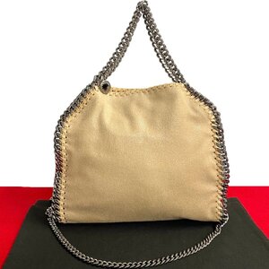 ほぼ未使用 Stella McCartney ステラマッカートニー ファラベラ エコレザー チェーン ショルダーバッグ ポシェット ベージュ 09769