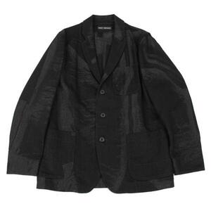 イッセイミヤケ メンISSEY MIYAKE MEN A-POC INSIDE ラメジャガードデニムジャケット 黒4