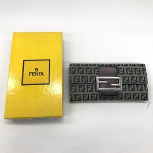 FENDI フェンディ 2つ折り財布 ズッカ 2369/31097/018 箱付き【DABED071】