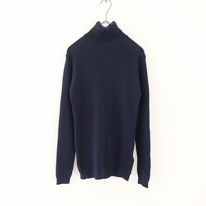 ジョンスメドレー JOHN SMEDLEY *タートルネックウールリブニット*プルオーバー毛ニットソー紺ネイビー(1-2407-552)【92H42】