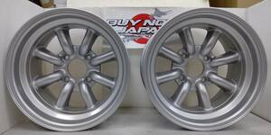 【在庫あり即納】RS Watanabe R TYPE 14×8.5J-13 4H-114.3 シルバーメタリック/14インチ ワタナベ アルミホイール 2本