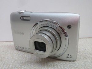 2005万画素★Nikon COOLPIX S3500 コンパクトデジタルカメラ クリスタルシルバー ニコン クールピクス バッテリー付き USED 12064②★！！