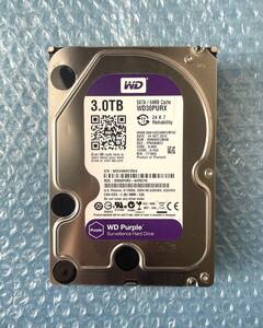 WD Purple 3.0TB×1個 計3TB SATA HDD 3.5インチ 中古動作品 正常【M-561】