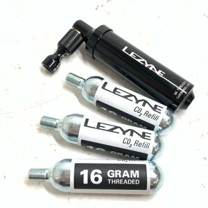 f001 F LEZYNE レザイン ALLOY DRIVE CO2 レザイン純正 CO2ボンベ 3本付 携帯ポンプ