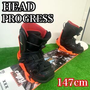 【即乗りSET】　HEAD PROGRESS　ヘッド　プログレス　 メンズスノーボード　ボアブーツ付属　147cm