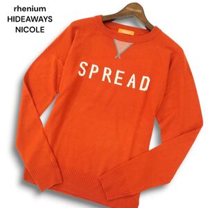 rhenium HIDEAWAYS NICOLE ハイダウェイ ニコル 秋冬★ クルーネック SPREAD ニット セーター Sz.46 メンズ　A4T11743_B#K