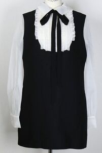 23AW VALENTINO mini dress onepiece ヴァレンティノ クレープクチュール ボウタイ ミニドレス ワンピース 44 b8504