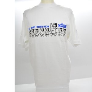 未使用 80年代? 神戸 インターハイ Tシャツ L-4サイズ[九櫻][Nine Cherry][柔道][ゴリラ][ALL JAPAN INTER HIGH KOBE][当時物]