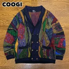 希少 COOGI クージー 3Dニット カーディガン ダブルボタン M