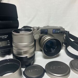 Contax G2 28mm 90mm TLA280 コンタックス レンジファインダー フィルムカメラ レンズ 2個 フラッシュ その他付属品 動作未確認 ジャンク