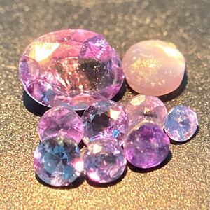 1円〜!!カラーチェンジ効果!!〔天然アレキサンドライトおまとめ0.55ct〕n 約0.11g ルース 裸石 宝石 jewelry alexandrite w5 36