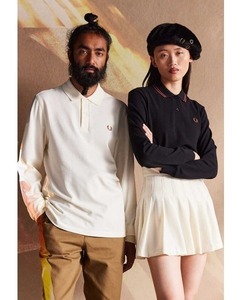 「FRED PERRY」 長袖ポロシャツ 10 ブラック レディース