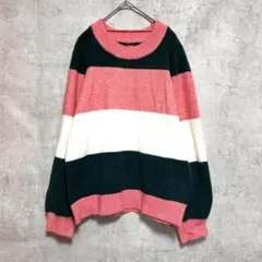 【VERO MODA】ヴェロモーダ　ボーダーニット　セーター　カラフル　（M）