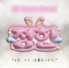 3D ぷっくりネームボード♡SEVENTEEN ジョンハン♡ 韓国 ハングル