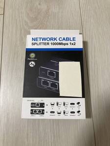 【１円オークション】LAN 分配器 1000Mbps 高速 Splitter 1入力2出力 同時出力 2股 RJ45 分岐 スプリッター　BYK0904