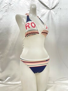 r1_9257ｍ ★定形外 配送★ ROXY ロキシー ホルターネック 三角ビキニ ハイレグ 水着 サイズL