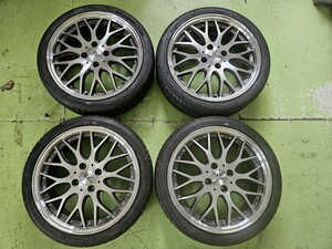 　超美品人気のロクサーニ　ガンメタシルバーポリッシュ5.5Jx16インチアルミホイール　（未使用（HANKOOK）165/45R16付き　4本セット品 