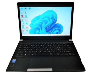 ★【驚速Toshiba R734/K i3-4000M 2.4GHz x4+4GB+SSD:128GB 13.3インチノートPC】Win11+Office2021 Pro/USB3.0■D051301