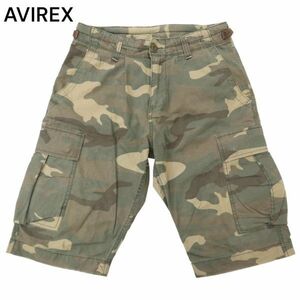 AVIREX アヴィレックス 春夏 【迷彩 カモフラ柄 総柄】 ミリタリー カーゴ ハーフ ショート パンツ Sz.M　メンズ　C4B02306_5#P