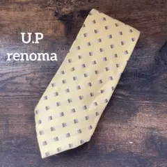 U.P renoma イエロー　ネクタイ