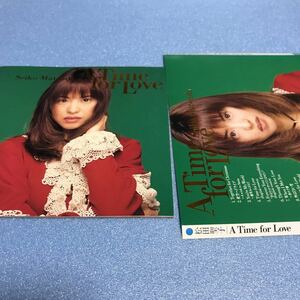 水星価格！松田聖子　A Time for Love 歌詞カード　裏表紙　のみ