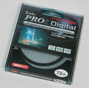 Kenko（ケンコー）／72ｍｍフィルター/PRO1 Digital R-CROSS SCREEN（W）-72mm-（美品） ／管CLOS