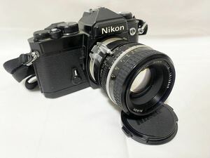 6K001 Nikon ニコン FE ブラックボディ レンズ NIKKOR 50mm 1:1.8 シャッターOK
