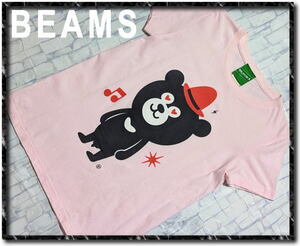 ★BEAMS T　ビームスT　プリントTシャツ　ピンク★