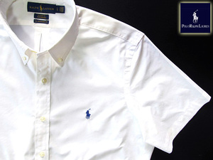 ★500円スタート！ラルフローレン RALPH LAUREN ボタンダウンシャツ 半袖 Lサイズ 希少品 ラルフプレミアム・ホワイト