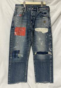 極美品 ANACHRONORM アナクロノーム TYPE-α BASIC TAPERED JEANS デニム 01 W32 (O-2-4)