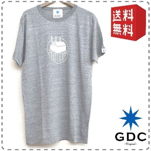 男女兼用 ユニセックス メンズLサイズ グレー GDC ジーディーシー 半袖丸首プリントTシャツ ファクトリー 全国送料無料 A623