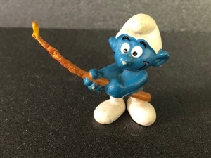 訳あり 【 スマーフ PVC フィギュア 】 SMURF ヴィンテージ 釣り フィッシング / SCHLEICH シュライヒ SMURF PVC FIGURE V19-WA