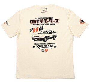 カミナリモータース/AE-86レビン/Tシャツ/ホワイト/M/KMT-238/エフ商会/テッドマン