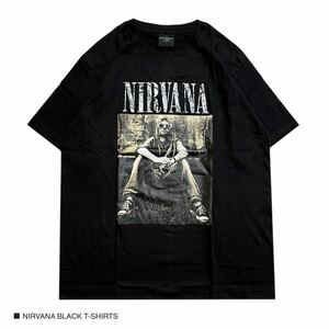 NIRVANA ニルヴァーナ Mサイズ 半袖 Tシャツ ロック バンドT カジュアル ブラック カートコバーン