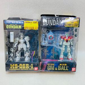 E2242★中古品★バンダイ MIAガンダム MS-06R-1 、ジム RGM-79 & ボール RB-79★汚れ★同梱不可