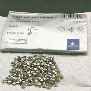 ☆ほぼ未使用 SWAROVSKI スワロフスキー ヴィンテージ ルース 1028 24SS 5gross Shadow Crystal 250 シャドウクリスタル グルーデコ R-282