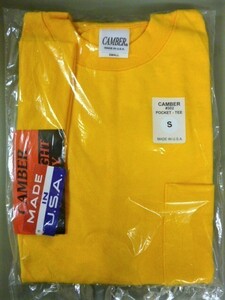 CAMBER キャンバー ●GO（ゴールド)size S ●マックスウェイト ヘビーウェイト８オンス 8oz ポケット付Tシャツ